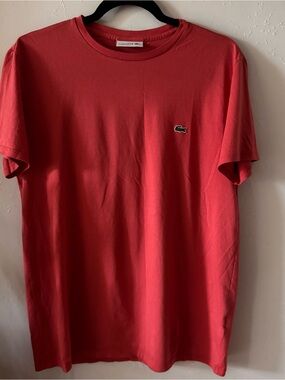 Lacoste Crew Neck Red Tee Men’s size L